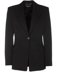Versace - Single Breasted Jacket With Reverse Detail - Lyst