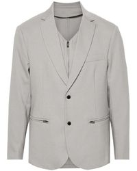 Emporio Armani - Wool Blend Single-breasted Blazer Jacket - Lyst