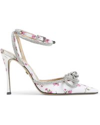 Mach & Mach - Cheri Floral Satin High Heels Sandals - Lyst