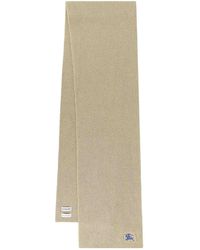 Burberry - Cashmere Scarf With Iconic Embroidery - Lyst
