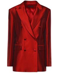 Dolce & Gabbana - Double-Breasted Mikado Jacket - Lyst
