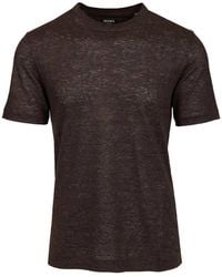 ZEGNA - Linen T-Shirt - Lyst