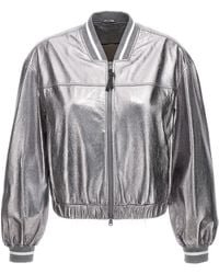 Brunello Cucinelli - Leather Bomber Clothing - Lyst