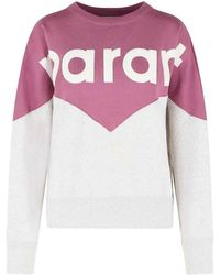Isabel Marant - Houston Cotton Sweatshirt With Mist Logo - Lyst