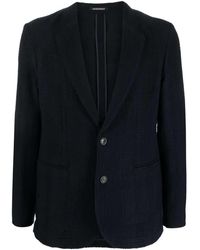 Emporio Armani - Wool Single-breasted Blazer Jacket - Lyst