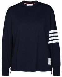 Thom Browne - Navy Cotton Sweater - Lyst