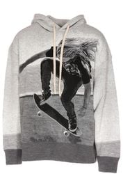 Palm Angels - Printed Colour Block Hoodie - Lyst