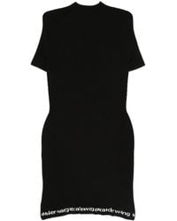 Alexander Wang - Ribbed Short-Sleeve Fitted Dress Clothing - Lyst