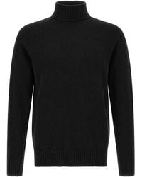 Ma'ry'ya - High Neck Sweater With Slits - Lyst