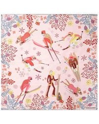 Ferragamo - Sciarpa Di Seta Stampata - Lyst