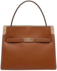 Tory Burch - Small Double Lee Radziwill Handbag - Lyst