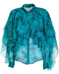 Roberto Cavalli - Long Sleeve Fantasy Print Shirt - Lyst