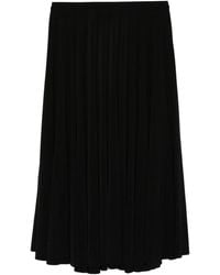 Norma Kamali - Pleated Midi Skirt - Lyst