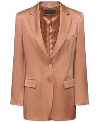 Alberta Ferretti - Oversized Single-Breasted Satin Jacket - Lyst