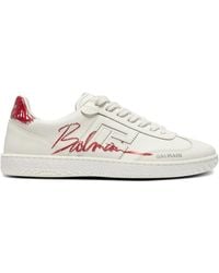 Balmain - Sneakers Swan Lipstick - Lyst