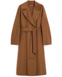 Max Mara - Wrap Coat With Belt - Lyst