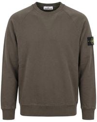 Stone Island - Cotton Crew-Neck Sweatshirt - Lyst