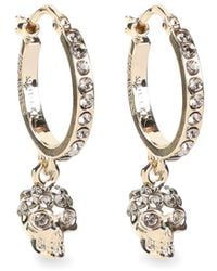McQueen - Orecchini A Cerchio Con Teschio - Lyst