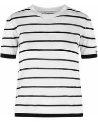 Max Mara - 'Favetta' Cashmere And Cream Silk T-Shirt - Lyst