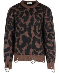Laneus - Two-Tone Merino Wool Blend Sweater - Lyst