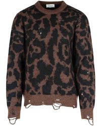 Laneus - Two-Tone Merino Wool Blend Sweater - Lyst