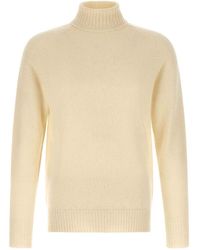 Ma'ry'ya - High Neck Sweater With Slits - Lyst