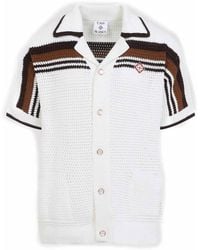 CASABLANCA - Short-Sleeve Crochet Shirt - Lyst