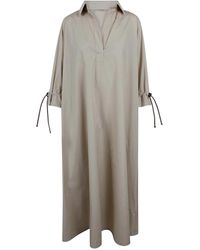 Max Mara - Oversized Cotton Poplin Dress - Lyst
