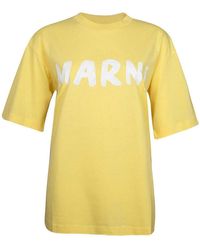Marni - Cotton T-shirt With Logo - Lyst