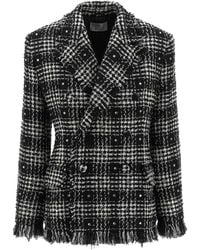 GIUSEPPE DI MORABITO - Tweed And Rhinestone Blazer - Lyst