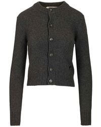 Ami Paris - Ami Wool And Cashmere Cardigan - Lyst