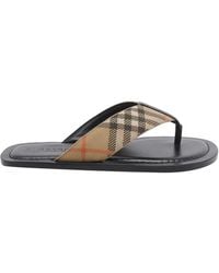 Burberry - Pavilion Check Sandals - Lyst