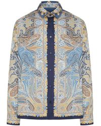 Etro - Printed Cotton Shirt With Paisley Pattern - Lyst