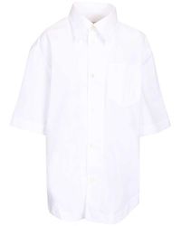 Ami Paris - Short-Sleeved Poplin Shirt - Lyst