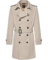 Fay - Cotton-Blend Microfaille Trench Coat - Lyst