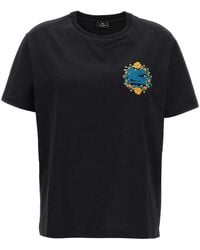 Etro - Logo Embroidery T-Shirt - Lyst