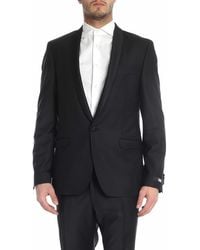 Karl Lagerfeld - Single-breasted Jacket With Shiny Lapels - Lyst