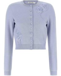 Self-Portrait - Flower Knit' Cardigan - Lyst