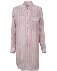 Isabel Marant - Shirt Dress With Stripes And Chest Pocket - Lyst