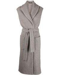 Colombo - Long Cashmere Hooded Vest - Lyst