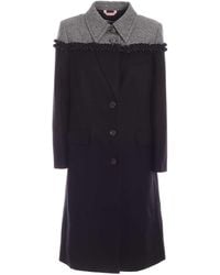 Vivetta - Herringbone Detailed Coat - Lyst