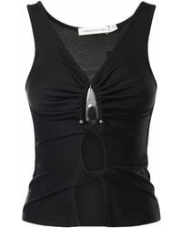 Christopher Esber - Crystal Ribbed Knit Top - Lyst