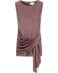 Loulou de Saison - Fonda Draped Asymmetric Top - Lyst