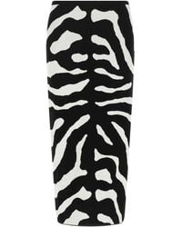 Moschino - Zebra Intarsia Skirt - Lyst