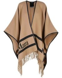 Max Mara - Aris Camel Jacquard Wool Poncho - Lyst