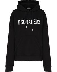 DSquared² - Long Sleeves Cotton Ribbed Profile Sweatshirts - Lyst