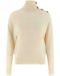 Balmain - Cashmere Wool Sweater Sweaters And Cardigans - Lyst