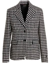 Versace - Tweed Wool Blazer Jacket - Lyst