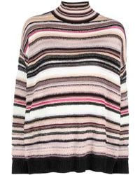 Missoni - Striped Wool Blend Turtleneck Sweater - Lyst