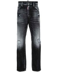 DSquared² - 642 Distressed Slim-leg Jeans - Lyst